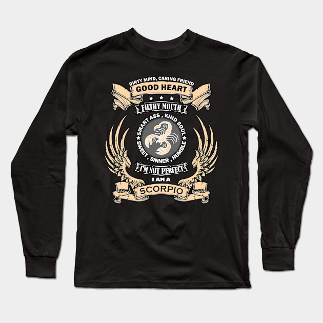 Zodiac Sign - Scorpio Long Sleeve T-Shirt by Dreamteebox